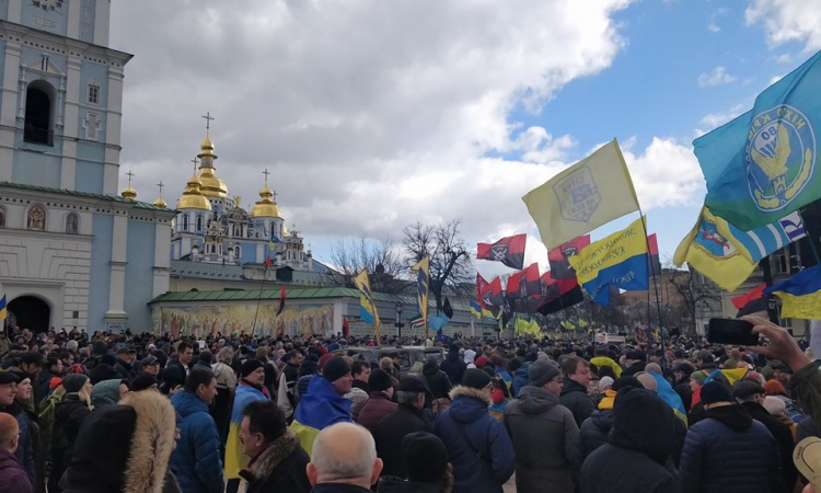Anti-Russian Marches on Volunteer Day, Ukraine, Mar 14, 2020